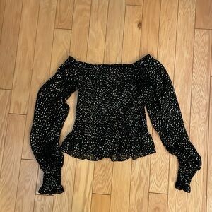 Chelsea and Violet girls, black and gold top size extra large 12-14